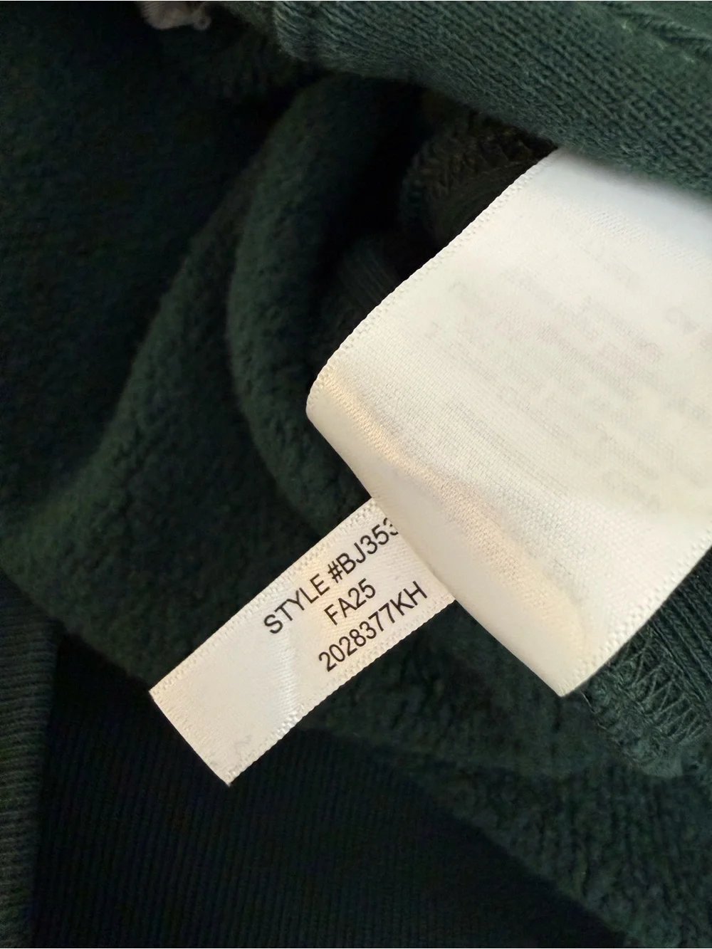 J.Crew Heritage 14 oz. Heavyweight Pullover Hoodie Green Men’s Large